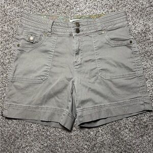 Chic Gray Buttoned Shorts